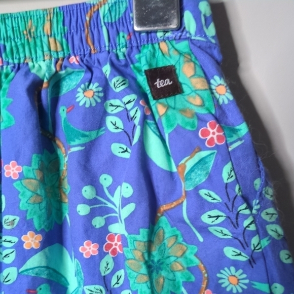 Tea Collection Vibrant Tropical Floral Cotton Culotte Shorts Size 2 - Picture 4 of 8